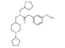 N-[(1-cyclopentyl-4-piperidinyl)methyl]-2-(3-methoxyphenyl)-N-(tetrahydro-2-furanylmethyl)acetamide