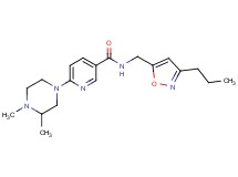 6-(3,4-dimethyl-1-piperazinyl)-N-[(3-propyl-5-isoxazolyl)methyl]nicotinamide