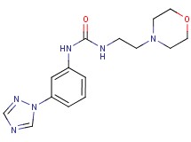 N-(2-morpholin-4-ylethyl)-N'-[3-(1H-1,2,4-triazol-1-yl)phenyl]urea