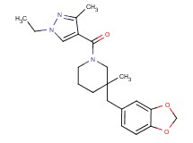 3-(1,3-benzodioxol-5-ylmethyl)-1-[(1-ethyl-3-methyl-1H-pyrazol-4-yl)carbonyl]-3-methylpiperidine