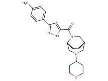 (1S*,5R*)-6-{[3-(4-methylphenyl)-1H-pyrazol-5-yl]carbonyl}-3-(tetrahydro-2H-pyran-4-yl)-3,6-diazabicyclo[3.2.2]nonane