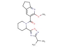3-{[2-(3-isopropyl-1,2,4-oxadiazol-5-yl)-1-piperidinyl]carbonyl}-2-methoxy-6,7-dihydro-5H-cyclopenta[b]pyridine