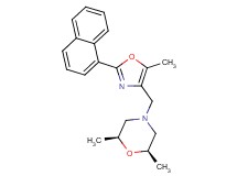 (2R*,6S*)-2,6-dimethyl-4-{[5-methyl-2-(1-naphthyl)-1,3-oxazol-4-yl]methyl}morpholine
