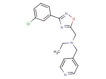N-{[3-(3-chlorophenyl)-1,2,4-oxadiazol-5-yl]methyl}-N-(4-pyridinylmethyl)ethanamine