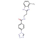 N-[2-(4-methyl-1H-benzimidazol-2-yl)ethyl]-4-(1H-tetrazol-1-yl)benzamide
