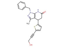 1-benzyl-4-[5-(3-hydroxyprop-1-yn-1-yl)-2-thienyl]-3-methyl-1,4,5,7-tetrahydro-6H-pyrazolo[3,4-b]pyridin-6-one