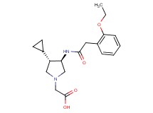 (rel-(3S,4R)-3-cyclopropyl-4-{[(2-ethoxyphenyl)acetyl]amino}-1-pyrrolidinyl)acetic acid hydrochloride