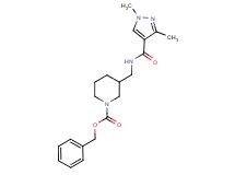 benzyl 3-({[(1,3-dimethyl-1H-pyrazol-4-yl)carbonyl]amino}methyl)piperidine-1-carboxylate
