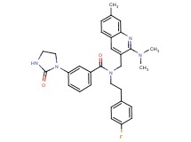 N-{[2-(dimethylamino)-7-methyl-3-quinolinyl]methyl}-N-[2-(4-fluorophenyl)ethyl]-3-(2-oxo-1-imidazolidinyl)benzamide