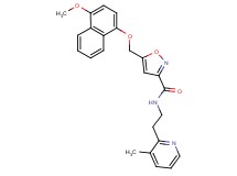 5-{[(4-methoxy-1-naphthyl)oxy]methyl}-N-[2-(3-methyl-2-pyridinyl)ethyl]-3-isoxazolecarboxamide