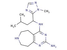 N~4~-[3-methyl-1-(1-methyl-1H-1,2,4-triazol-5-yl)butyl]-6,7,8,9-tetrahydro-5H-pyrimido[4,5-d]azepine-2,4-diamine dihydrochloride