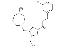 {(3R*,4R*)-1-[3-(3-fluorophenyl)propanoyl]-4-[(4-methyl-1,4-diazepan-1-yl)methyl]pyrrolidin-3-yl}methanol