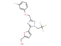{5-[3-[(3-fluorophenoxy)methyl]-1-(2,2,2-trifluoroethyl)-1H-1,2,4-triazol-5-yl]-2-furyl}methanol