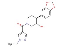 (3S*,4S*)-4-(1,3-benzodioxol-5-yl)-1-[(1-ethyl-1H-pyrazol-4-yl)carbonyl]piperidin-3-ol