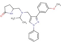 5-[(isopropyl{[3-(3-methoxyphenyl)-1-phenyl-1H-pyrazol-4-yl]methyl}amino)methyl]-2-pyrrolidinone