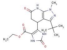 ethyl 5-(3-tert-butyl-1-methyl-6-oxo-4,5,6,7-tetrahydro-1H-pyrazolo[3,4-b]pyridin-4-yl)-2-oxo-2,3-dihydro-1H-imidazole-4-carboxylate