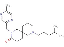 8-(4-methylpentyl)-2-[(5-methyl-2-pyrazinyl)methyl]-2,8-diazaspiro[5.5]undecan-3-one