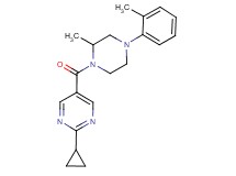 2-cyclopropyl-5-{[2-methyl-4-(2-methylphenyl)-1-piperazinyl]carbonyl}pyrimidine