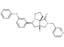 (3aS*,5S*,9aS*)-5-(3-phenoxyphenyl)-2-(3-pyridinylmethyl)hexahydro-7H-pyrrolo[3,4-g]pyrrolizin-1(2H)-one