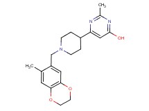 2-methyl-6-{1-[(7-methyl-2,3-dihydro-1,4-benzodioxin-6-yl)methyl]-4-piperidinyl}-4-pyrimidinol