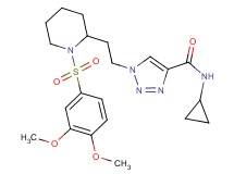 N-cyclopropyl-1-(2-{1-[(3,4-dimethoxyphenyl)sulfonyl]-2-piperidinyl}ethyl)-1H-1,2,3-triazole-4-carboxamide