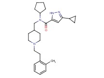 N-cyclopentyl-3-cyclopropyl-N-({1-[2-(2-methylphenyl)ethyl]-4-piperidinyl}methyl)-1H-pyrazole-5-carboxamide