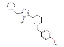 1-(4-methoxybenzyl)-3-[4-methyl-5-(pyrrolidin-1-ylmethyl)-4H-1,2,4-triazol-3-yl]piperidine