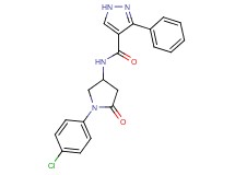 N-[1-(4-chlorophenyl)-5-oxo-3-pyrrolidinyl]-3-phenyl-1H-pyrazole-4-carboxamide
