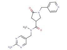 N-[(2-amino-5-pyrimidinyl)methyl]-N-methyl-5-oxo-1-(4-pyridinylmethyl)-3-pyrrolidinecarboxamide