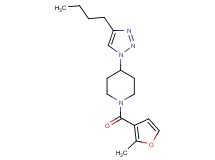 4-(4-butyl-1H-1,2,3-triazol-1-yl)-1-(2-methyl-3-furoyl)piperidine