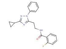 N-[2-(3-cyclopropyl-1-phenyl-1H-1,2,4-triazol-5-yl)ethyl]-2-fluorobenzamide