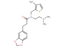 3-(1,3-benzodioxol-5-yl)-N-[2-(dimethylamino)ethyl]-N-[(3-methyl-2-thienyl)methyl]propanamide