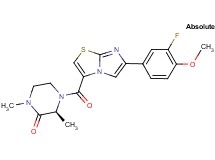 (3S)-4-{[6-(3-fluoro-4-methoxyphenyl)imidazo[2,1-b][1,3]thiazol-3-yl]carbonyl}-1,3-dimethyl-2-piperazinone