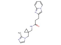 3-imidazo[1,2-a]pyridin-2-yl-N-({1-[(2-methyl-1H-imidazol-1-yl)methyl]cyclopropyl}methyl)propanamide