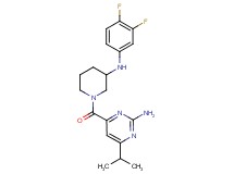 4-({3-[(3,4-difluorophenyl)amino]-1-piperidinyl}carbonyl)-6-isopropyl-2-pyrimidinamine
