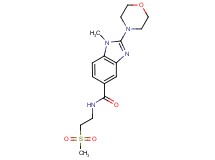 1-methyl-N-[2-(methylsulfonyl)ethyl]-2-(4-morpholinyl)-1H-benzimidazole-5-carboxamide