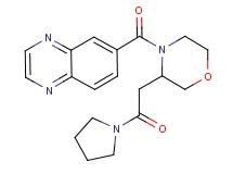 6-({3-[2-oxo-2-(1-pyrrolidinyl)ethyl]-4-morpholinyl}carbonyl)quinoxaline