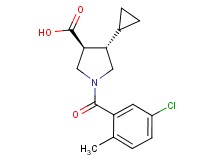 (3S*,4S*)-1-(5-chloro-2-methylbenzoyl)-4-cyclopropyl-3-pyrrolidinecarboxylic acid