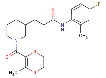 N-(4-fluoro-2-methylphenyl)-3-{1-[(3-methyl-5,6-dihydro-1,4-dioxin-2-yl)carbonyl]-3-piperidinyl}propanamide