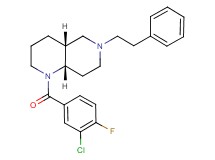 (4aR*,8aS*)-1-(3-chloro-4-fluorobenzoyl)-6-(2-phenylethyl)decahydro-1,6-naphthyridine