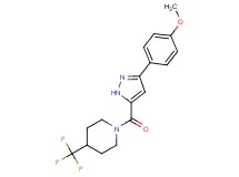 1-{[3-(4-methoxyphenyl)-1H-pyrazol-5-yl]carbonyl}-4-(trifluoromethyl)piperidine