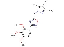 3-(2,3,4-trimethoxyphenyl)-5-[(3,4,5-trimethyl-1H-pyrazol-1-yl)methyl]-1,2,4-oxadiazole