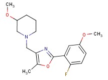 1-{[2-(2-fluoro-5-methoxyphenyl)-5-methyl-1,3-oxazol-4-yl]methyl}-3-methoxypiperidine