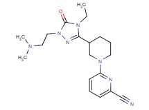 6-(3-{1-[2-(dimethylamino)ethyl]-4-ethyl-5-oxo-4,5-dihydro-1H-1,2,4-triazol-3-yl}piperidin-1-yl)pyridine-2-carbonitrile