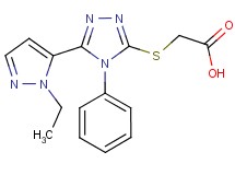 {[5-(1-ethyl-1H-pyrazol-5-yl)-4-phenyl-4H-1,2,4-triazol-3-yl]thio}acetic acid