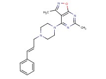 3,6-dimethyl-4-{4-[(2E)-3-phenylprop-2-en-1-yl]piperazin-1-yl}isoxazolo[5,4-d]pyrimidine