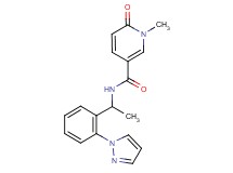 1-methyl-6-oxo-N-{1-[2-(1H-pyrazol-1-yl)phenyl]ethyl}-1,6-dihydropyridine-3-carboxamide