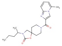3-(1-methylbutyl)-8-[(5-methylimidazo[1,2-a]pyridin-2-yl)carbonyl]-1-oxa-3,8-diazaspiro[4.5]decan-2-one