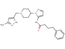 N-(1-{1-[(3-methyl-1H-pyrazol-5-yl)methyl]-4-piperidinyl}-1H-pyrazol-5-yl)-4-phenylbutanamide