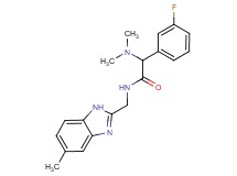 2-(dimethylamino)-2-(3-fluorophenyl)-N-[(5-methyl-1H-benzimidazol-2-yl)methyl]acetamide